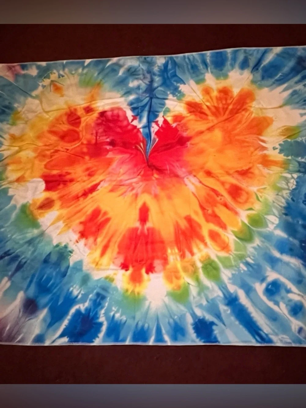 Tie Dye Heart Polyester Beach Towel